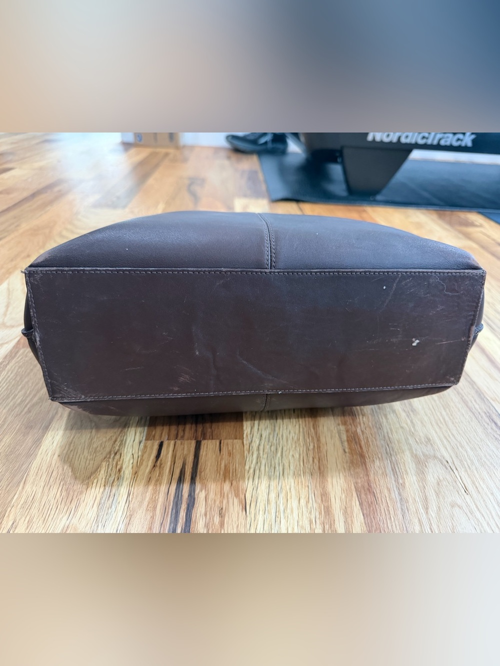 L.L. Bean Leather Zip-Top Tote - Picture 3 of 9